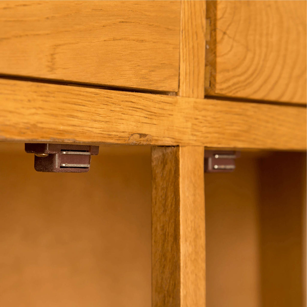 Lanner Oak Mini Sideboard cupboard cross section view