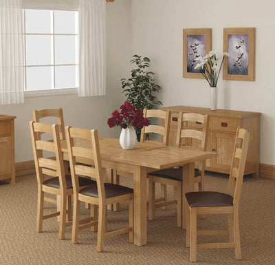 Lanner Oak Compact Extending Dining Table