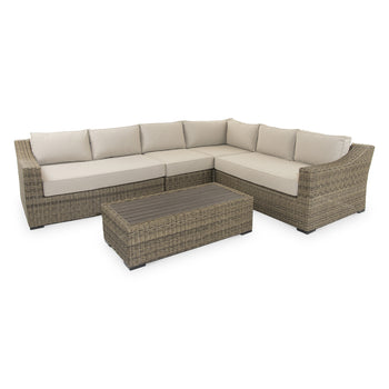 Halley Rattan Large Corner Lounge Set