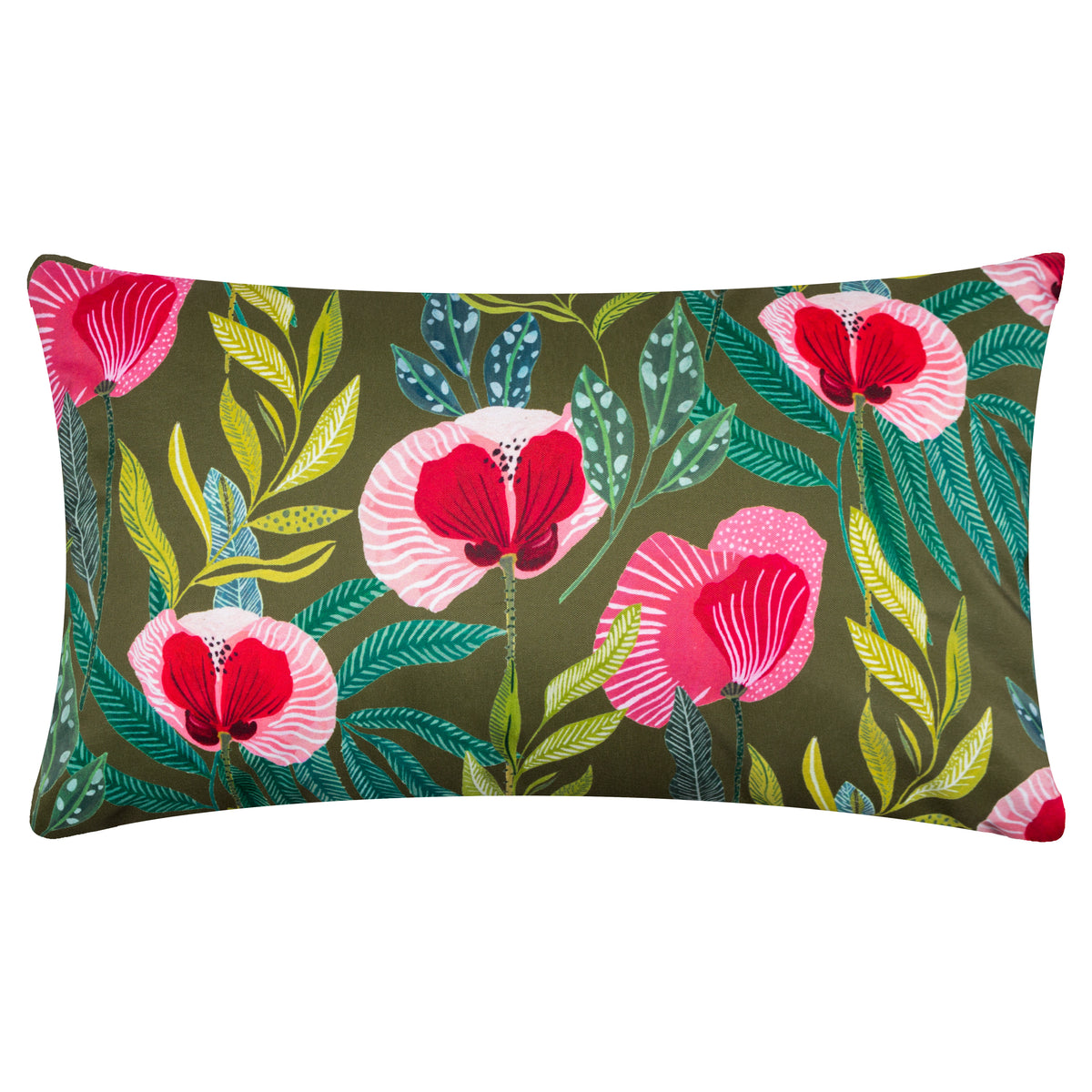 House of Bloom Poppy 50cm Outdoor Polyester Bolster Cushion