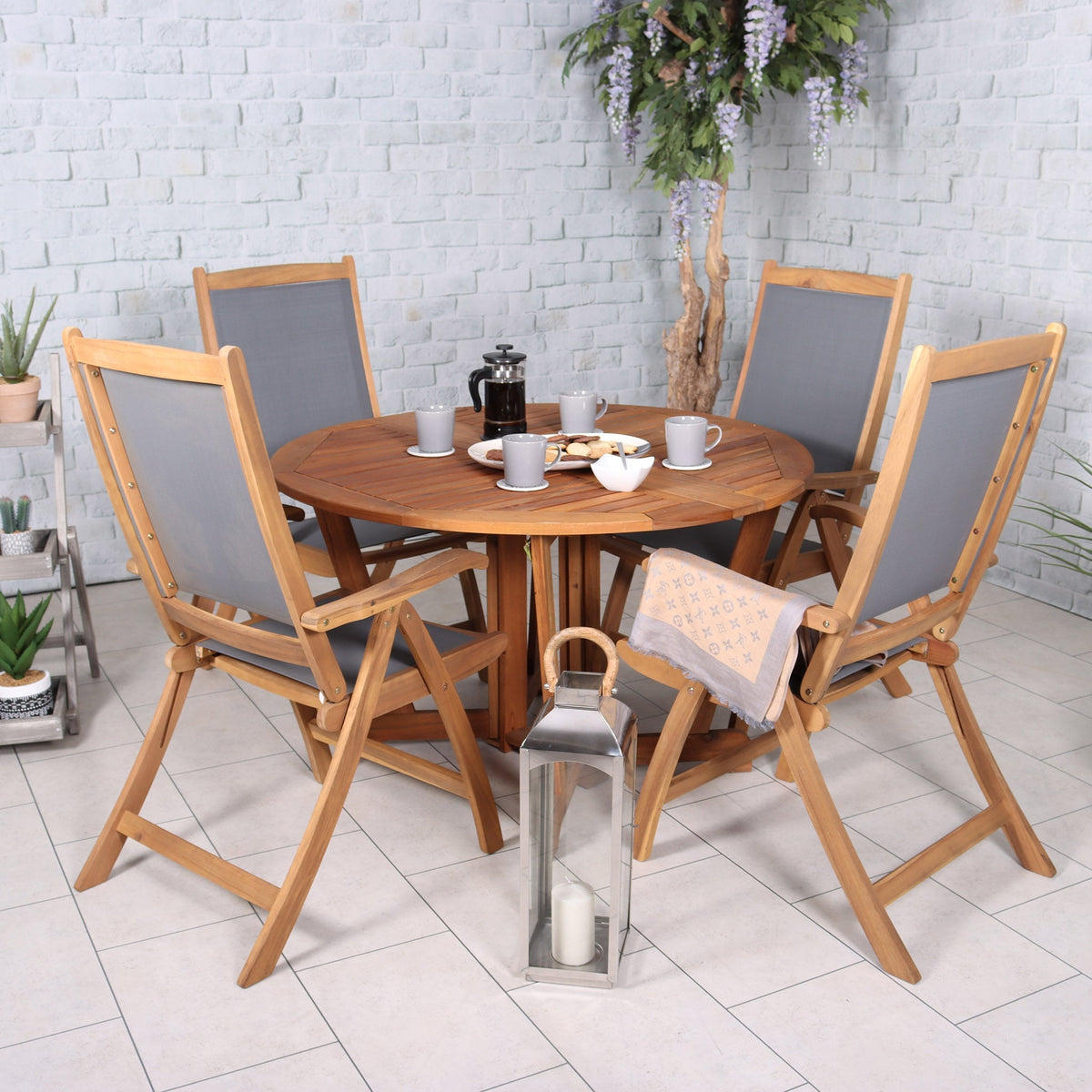Henley Acacia Wooden 4 Seat Garden Dining Set