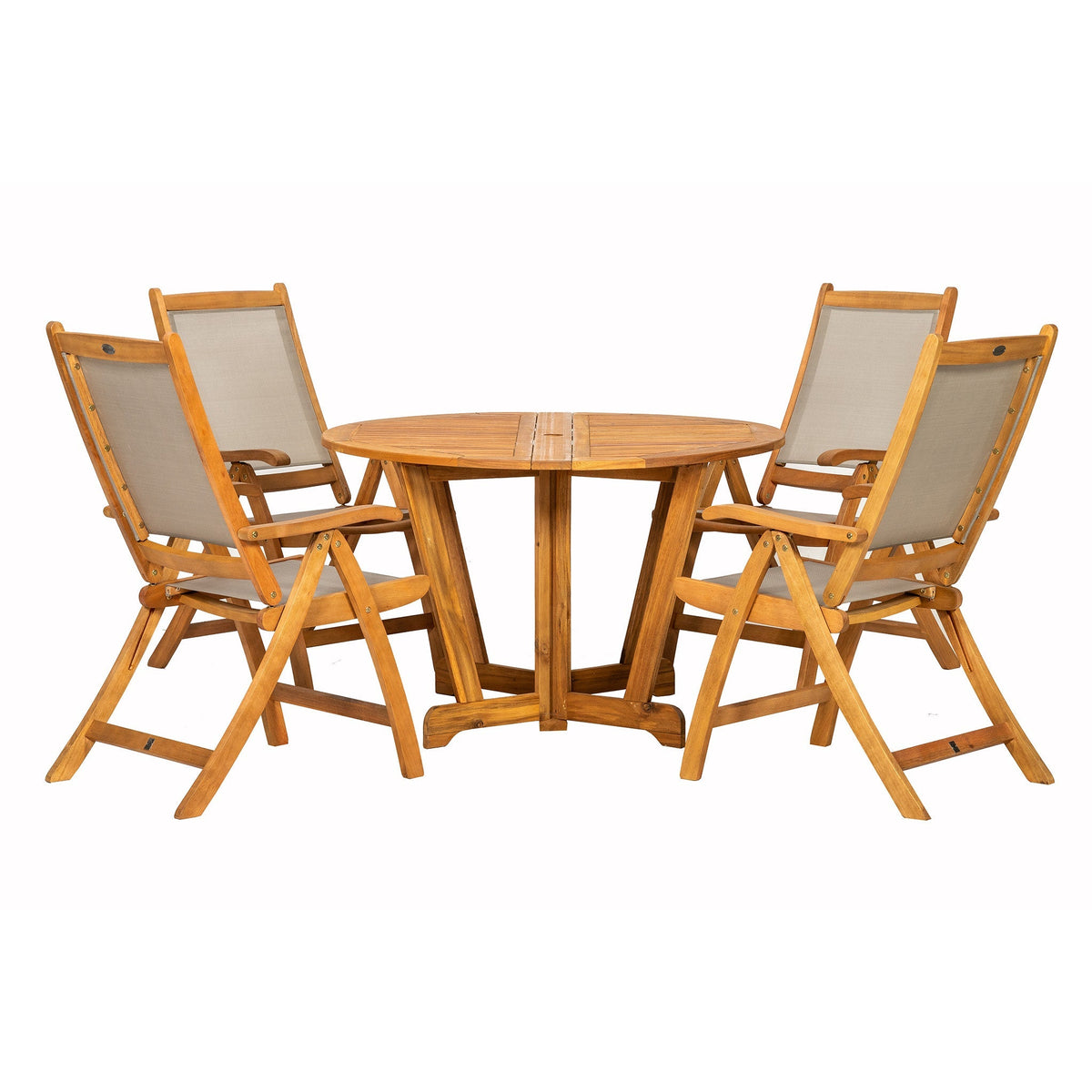 Henley Acacia Wooden 4 Seat Dining Set from Roseland Home Furniture