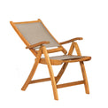 Henley Acacia Wooden 4 Seat Dining Set Reclining Chair
