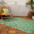 Hexa Geometric Green Reversible Outdoor / Indoor Rug