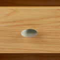 Alba Oak Lamp Table - Close up of drawer knob