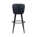 Manta Vintage Brown Round Leather Bar Stool