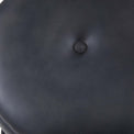 Manta Vintage Brown Round Leather Bar Stool close up of leather stool