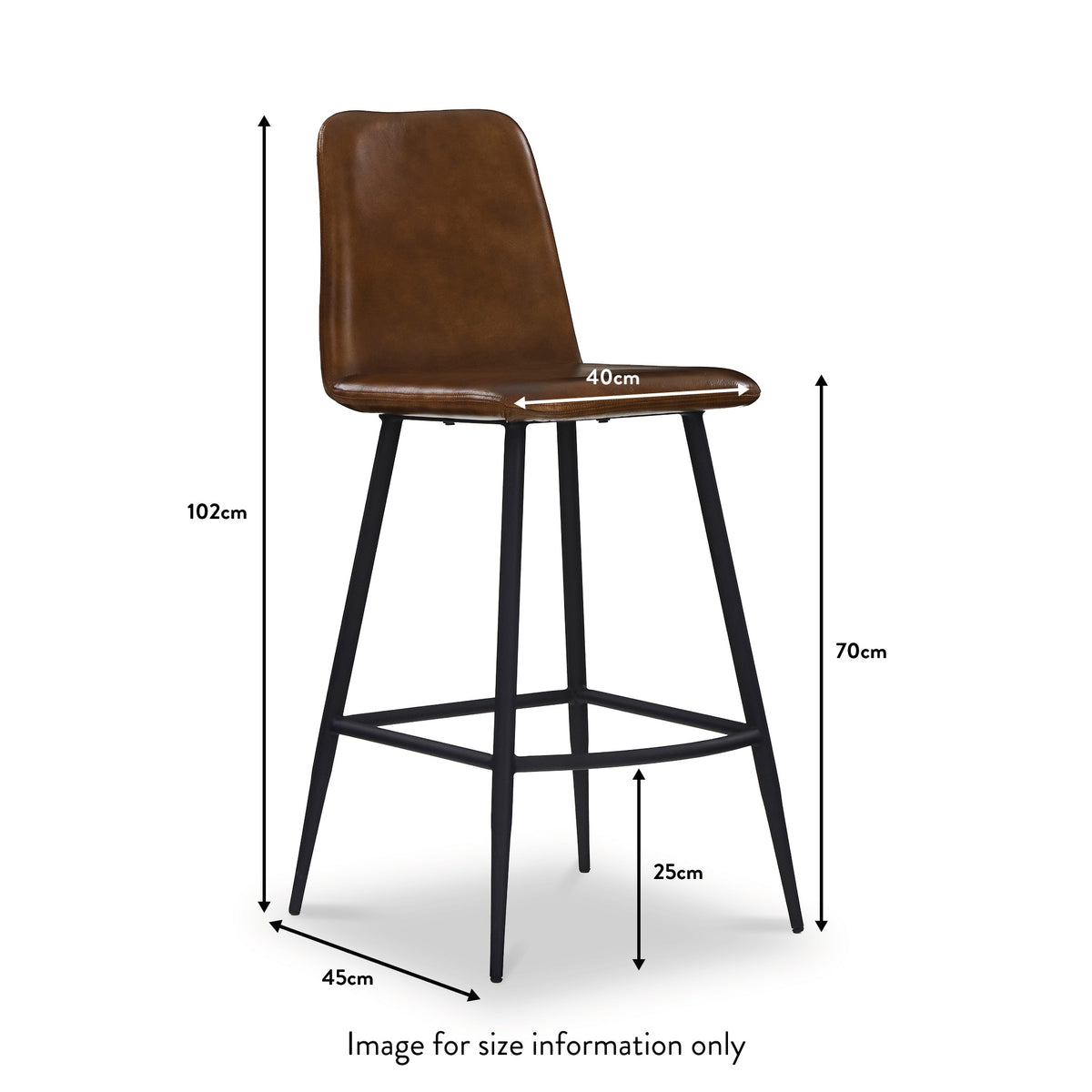 Ally Leather Stool from Roseland