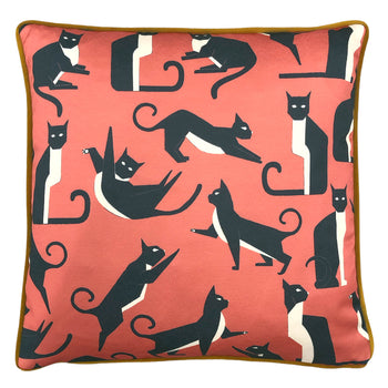 Loki Cat Sits Here Polyester Square Cushion