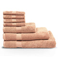 Loft 7pc Pink Cotton Face / Hand / Bath / Sheet Towel Set