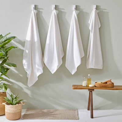 Textured 4pc Cotton Hand / Bath Towel Set