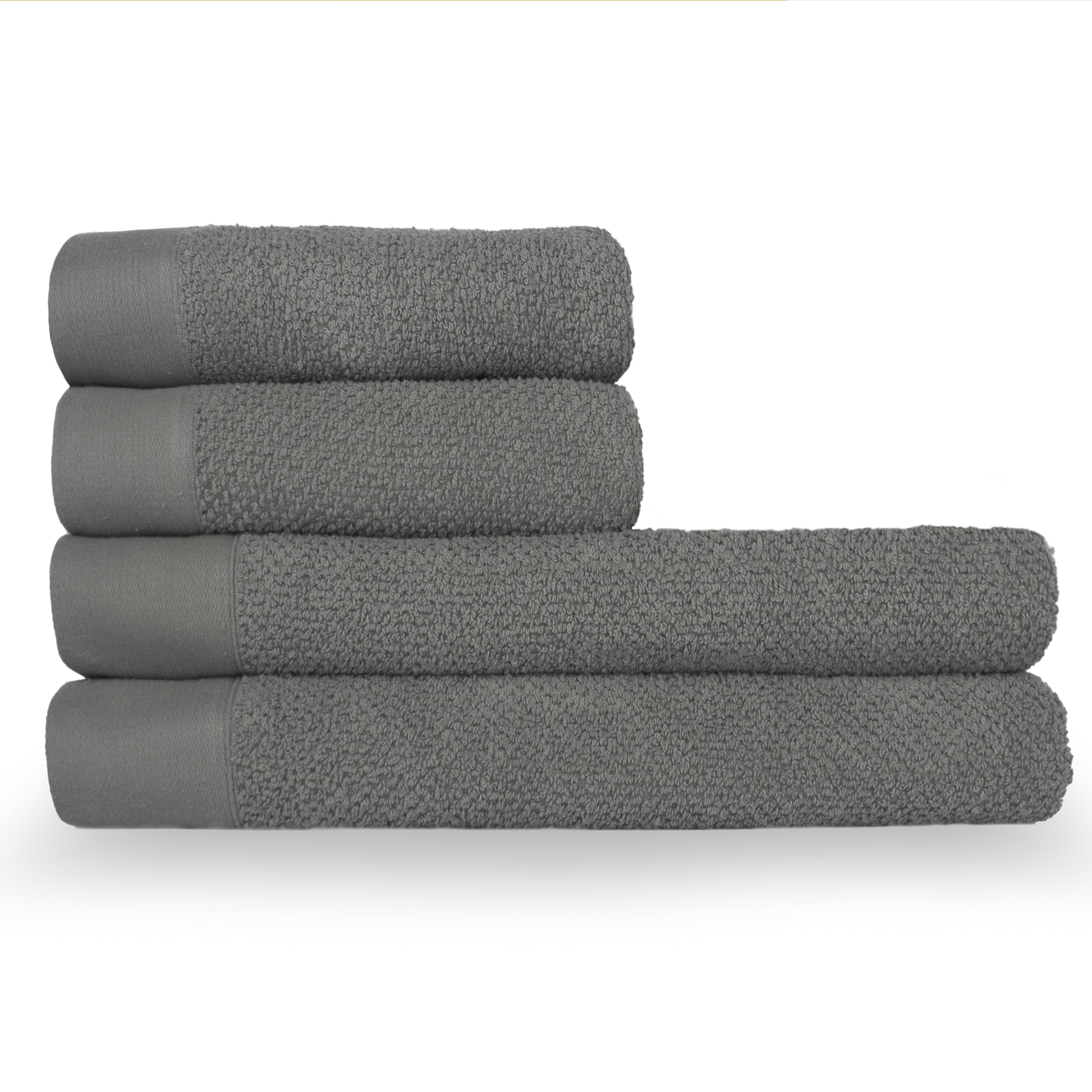 Gray and white top towel sets