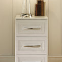 Killgarth White 3 Drawer Bedside Cabinet