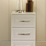 Killgarth White 3 Drawer Bedside Cabinet