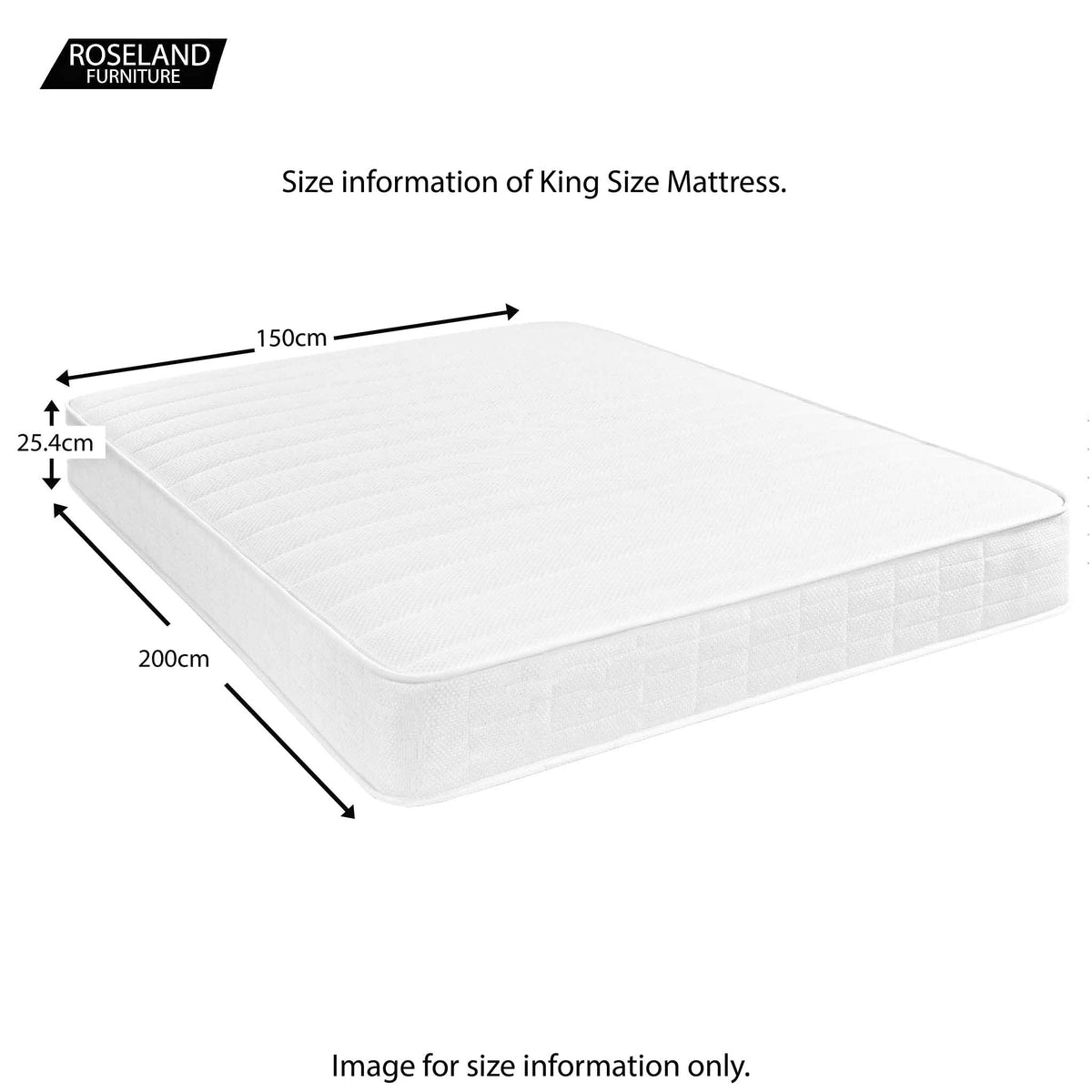 Roseland Sleep Tempest - King Size,  Size Guide
