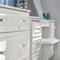 Kinsley White Gloss 3 Piece Bedroom Set from Roseland rug wardrobe chest drawers