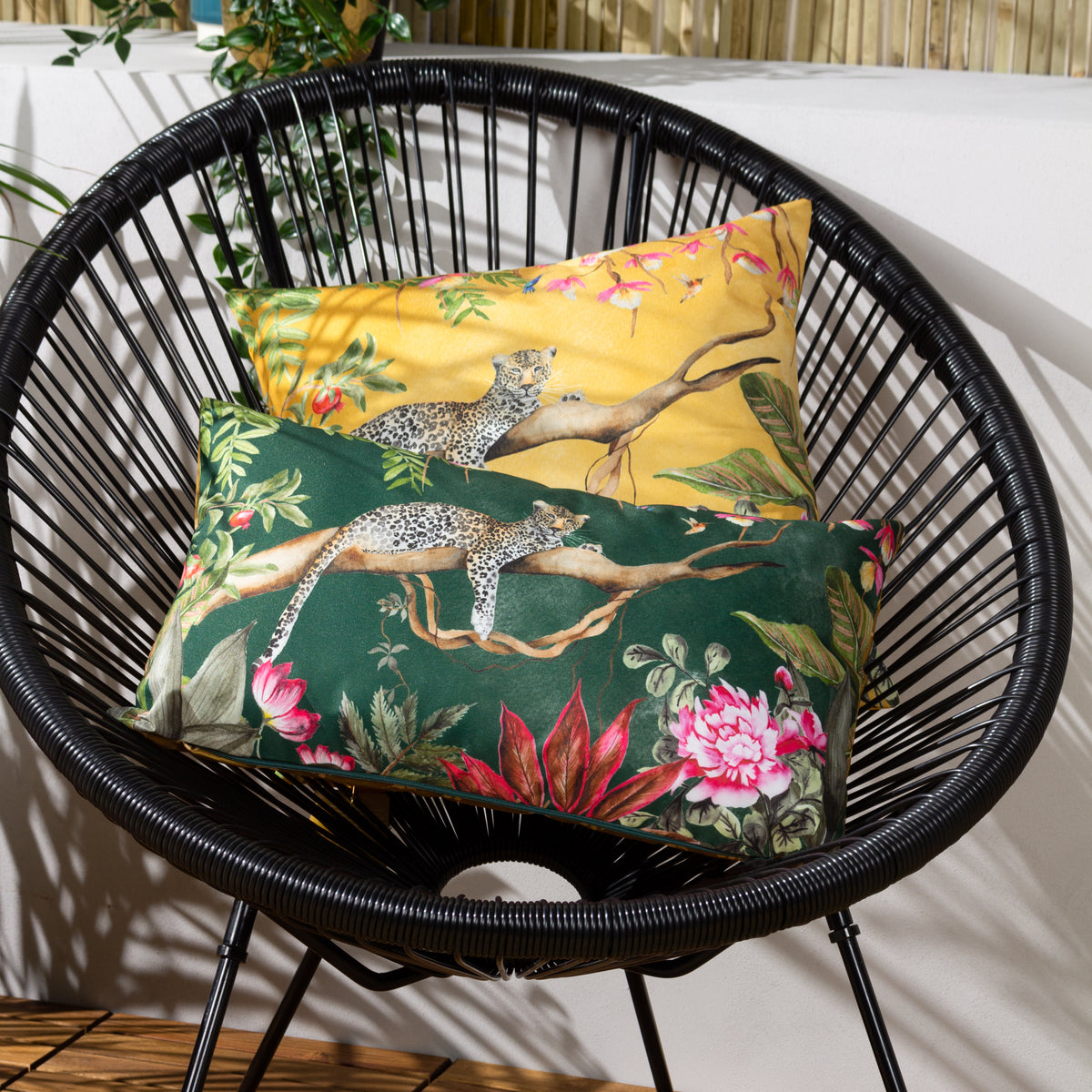 Leopard 50cm Reversible Outdoor Polyester Bolster Cushion