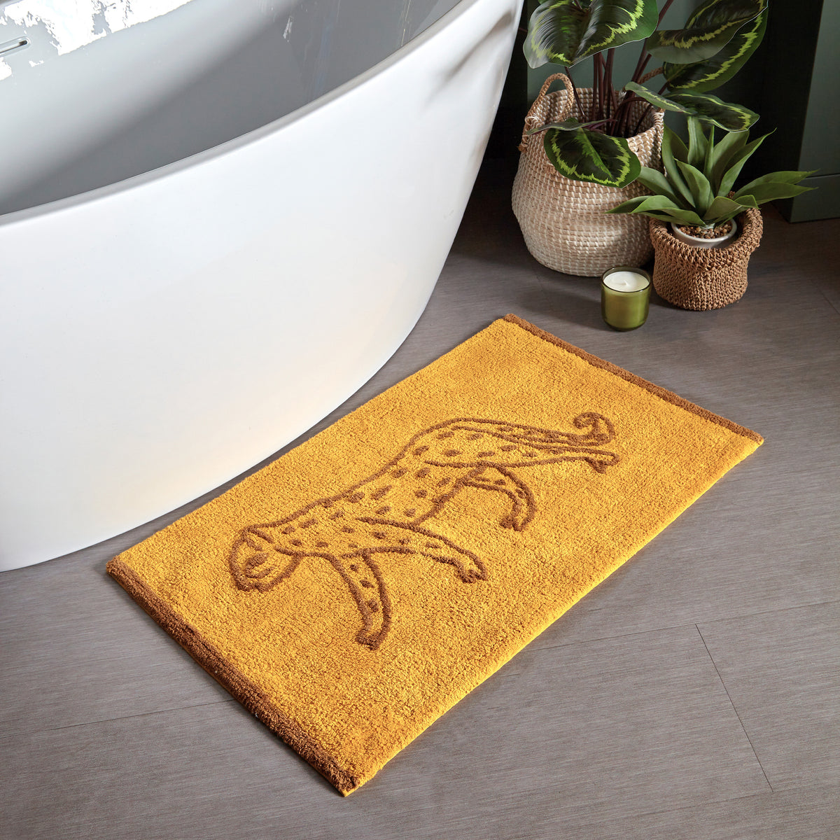 Leopard 80cm Cotton Bath Mat