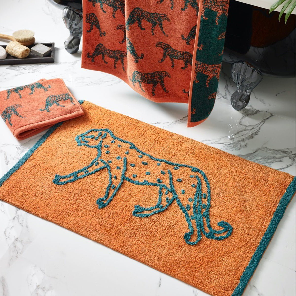 Leopard 80cm Cotton Bath Mat