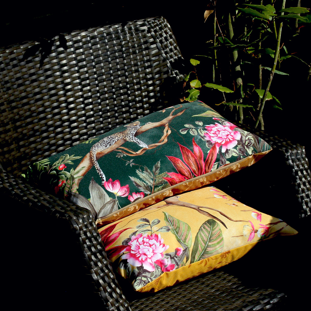 Leopard 43cmReversible Outdoor Polyester Cushion 
