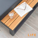 LIFE Soho Corner Lounge with Teak Coffee Table and Side Tables