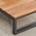 LIFE Soho Chaise Lounge Set with Teak Coffee Table
