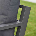 LIFE Timber Deluxe Corner Set with Adjustable Table close up of aluminium frame