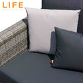 LIFE Aya Round Corner Garden Lounge Set