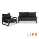 LIFE Mallorca Lounge Set with Lift Up Coffee Table