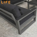 LIFE Mallorca Corner Sofa Set with Coffee Table for Garden Patio