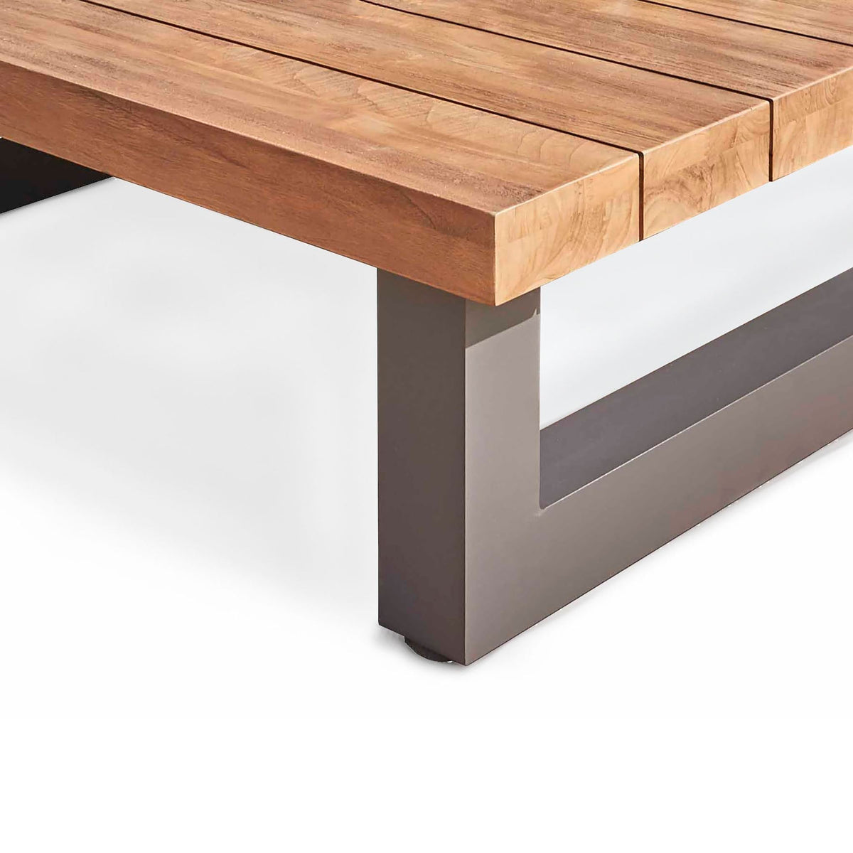 LIFE Nevada Outdoor Corner Sofa Lounge Set with Teak Coffee Table 