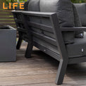 LIFE Timber Deluxe Corner Set with Ceramic Height Adjustable Table