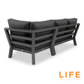 LIFE Timber Deluxe Corner Set with Ceramic Adjustable Table