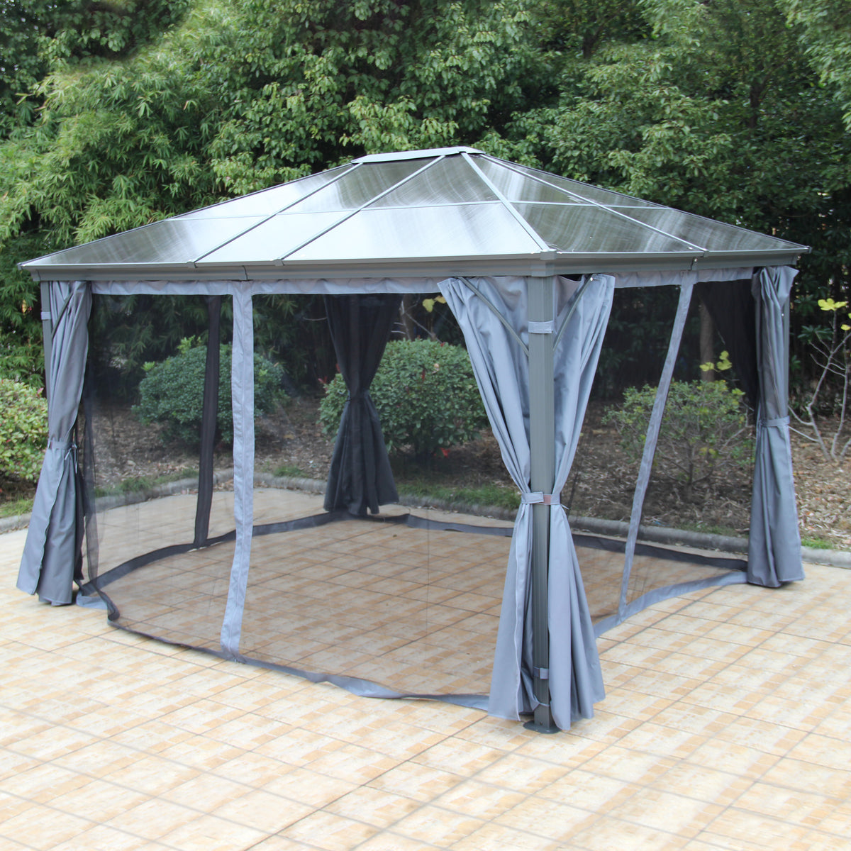 Lugano Grey Premium Gazebo 3x3.6m