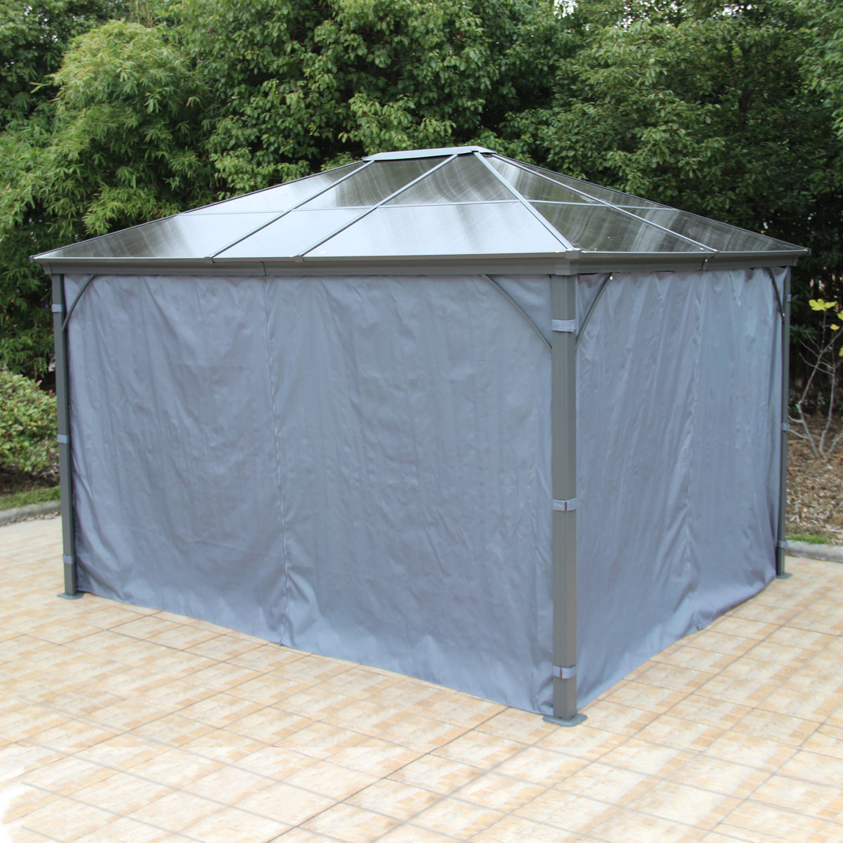 Lugano Grey Premium Gazebo 3x3.6m