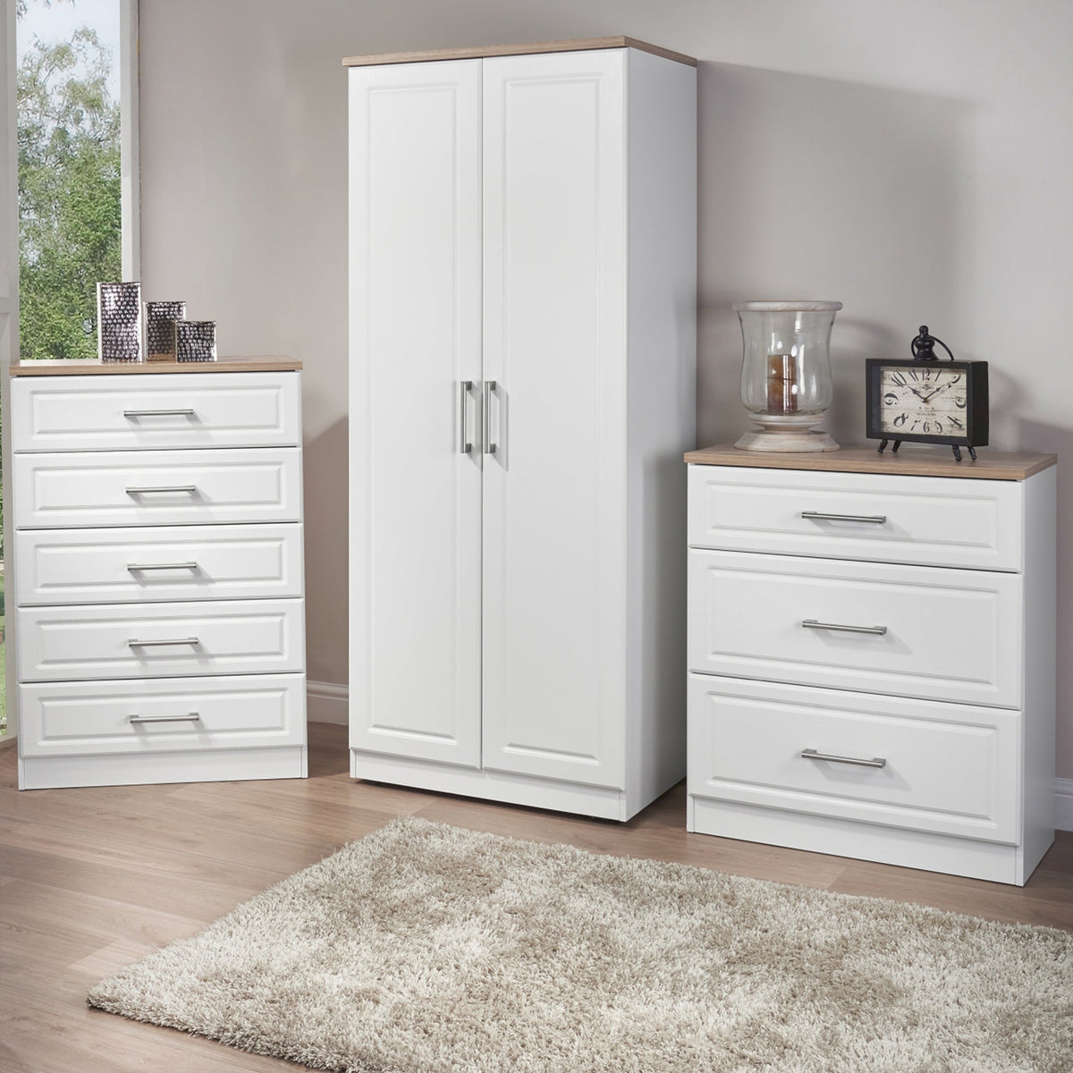 Talland White 3 Drawer Deep Chest from Roseland