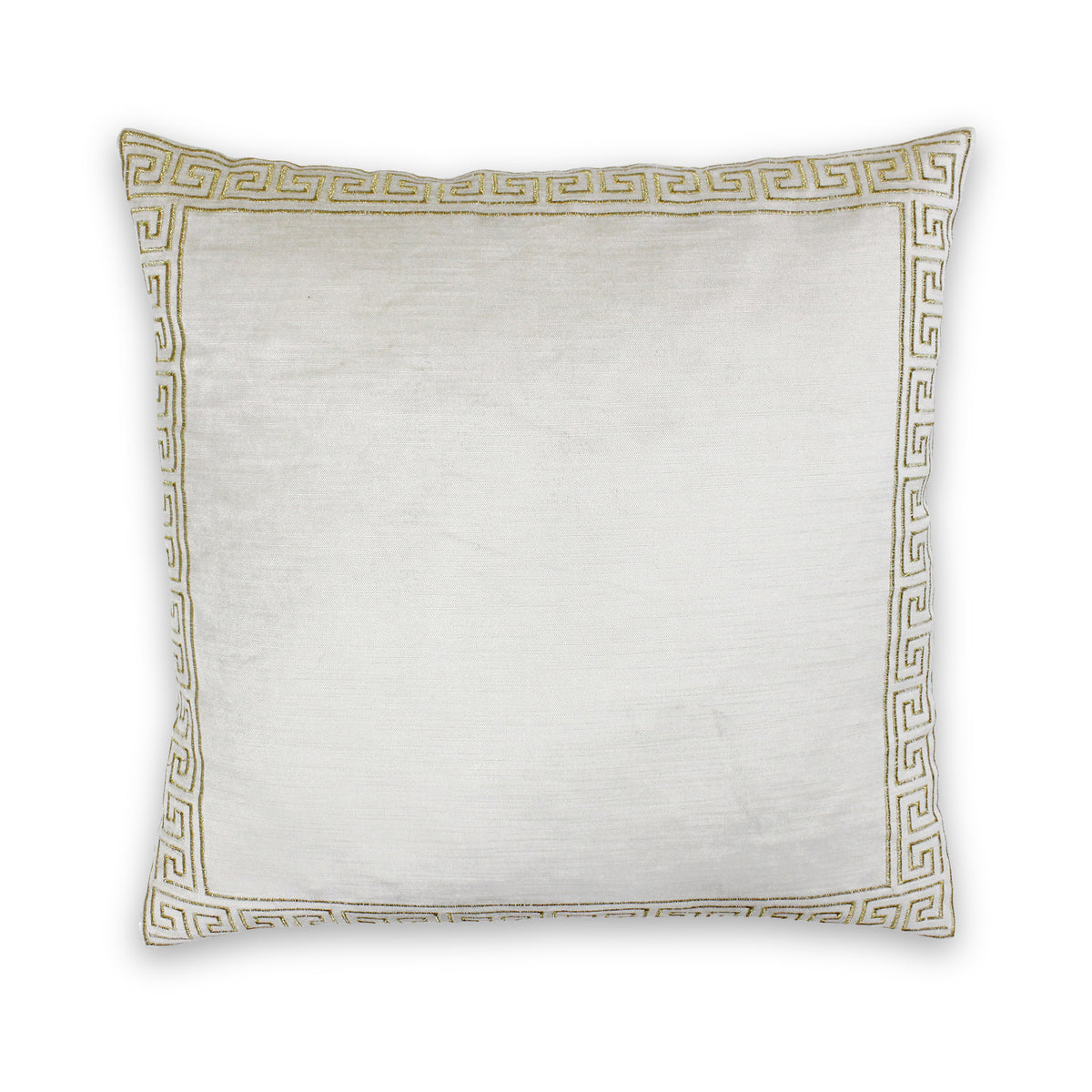 Locus Polyester Cushion | Ivory/Gold