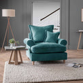 Riley Pillow Back Emerald Green Armchair for living room