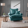 Riley Pillow Back Emerald Green Armchair for living room