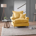 Riley Pillow Back Gold Armchair for living room