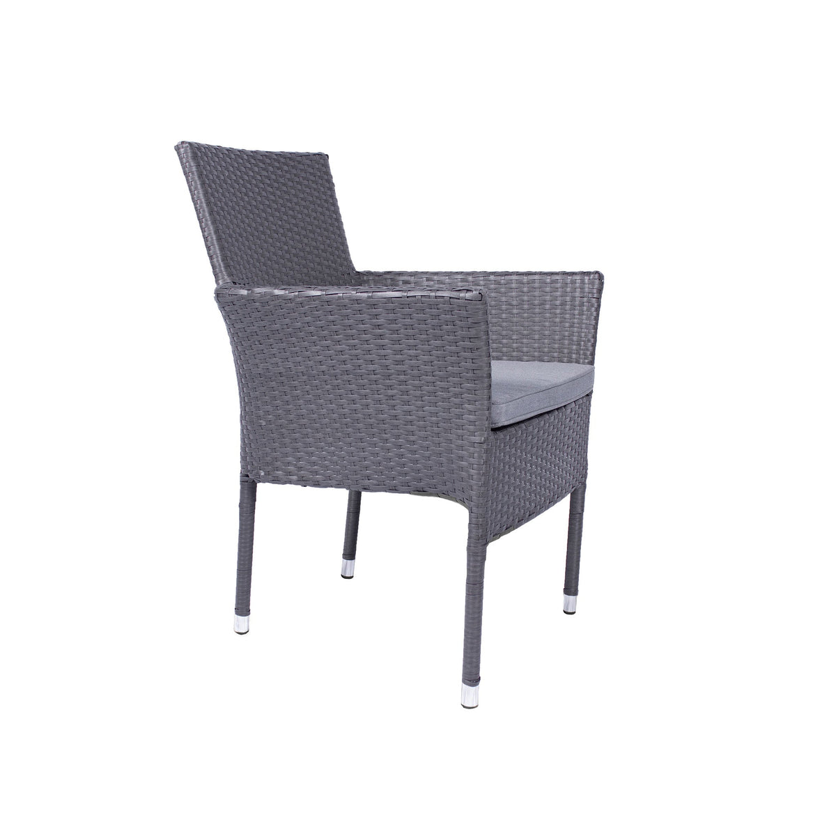 Malaga 4 Seat Deluxe Stacking 110cm Rattan Dining Set Armchair