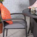 Malaga 4 Seat Stacking Rattan Garden Dining Set with weatherproof cushions