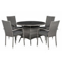 Malaga 4 Seat Stacking Rattan Garden Dining Set from Roseland Home Furniture