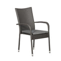Malaga 4 Seat Stacking Rattan Garden Dining Set chair
