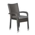 Malaga 4 Seat Stacking Rattan Garden Dining Set stacked chairs