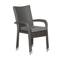Malaga 6 Seat Stacking Rattan Garden Dining Set Stacking Chair