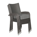 Malaga 6 Seat Stacking Rattan Garden Dining Set Stackable Chair