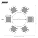 Malaga 6 Seat Stacking Rattan Garden Dining Set dimensions and size guide