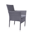 Malaga 6 Seat Deluxe Rectangular Rattan Garden Dining Set Chair