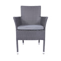 Malaga 6 Seat Deluxe Rectangular Rattan Garden Dining Set Armchair